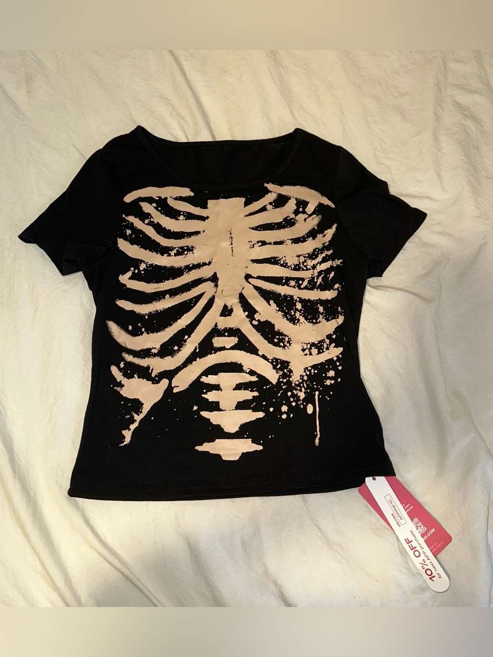 ROMWE Skeleton T Shirt Size M